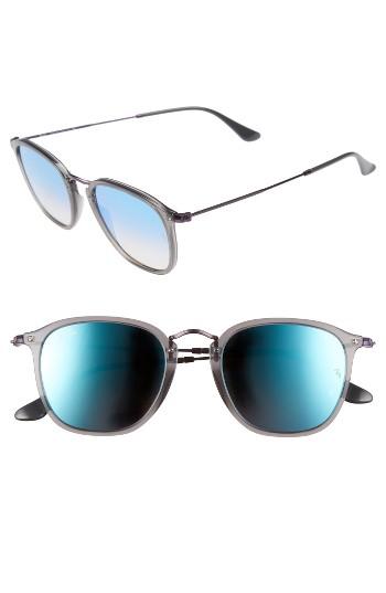 Men's Ray-ban 51mm Retro Sunglasses - Grey/blue Flash Gradient