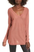 Women's Leith Double V-neck Sweater - Coral