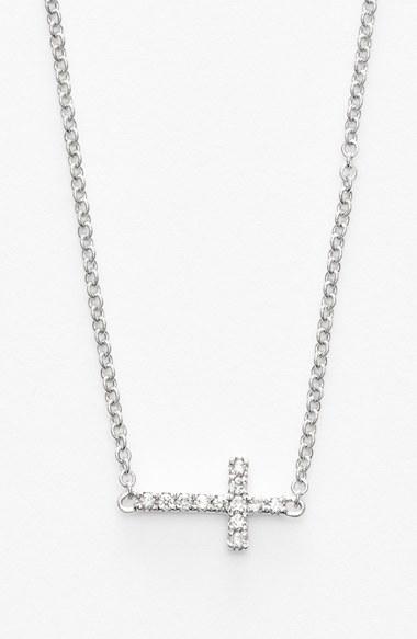 Women's Bony Levy Reversible Diamond Cross Pendant Necklace (nordstrom Exclusive)