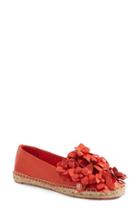 Women's Tory Burch Blossom Espadrille M - Red
