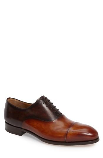 Men's Magnanni Golay Cap Toe Oxford .5 M - Brown