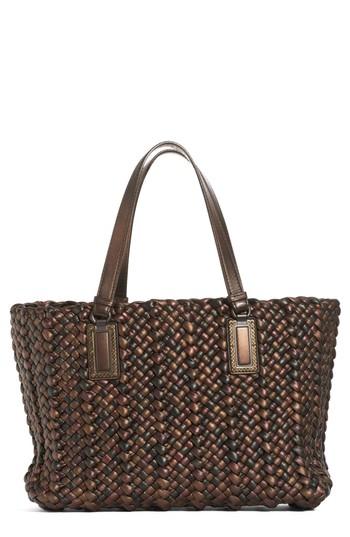 Bottega Veneta Lido Tricolor Metallic Leather Tote - Metallic