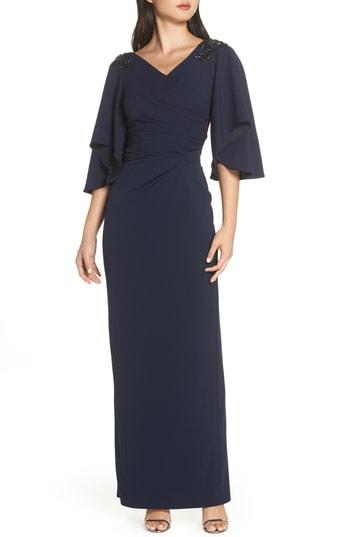 Women's Adrianna Papell Bead Embellished Gown - Blue
