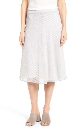 Women's Nic+zoe Chevron Stripe Knit Skirt - Grey