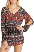 Women's Billabong Isles Of The Heart Print Romper - Black