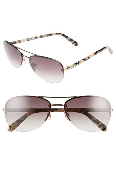 Women's Kate Spade New York 'beryls' 59mm Sunglasses - Gold/ Brown Gradient