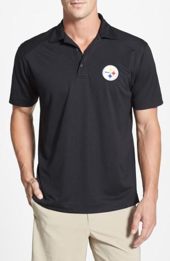 Men's Cutter & Buck Pittsburgh Steelers - Genre Drytec Moisture Wicking Polo