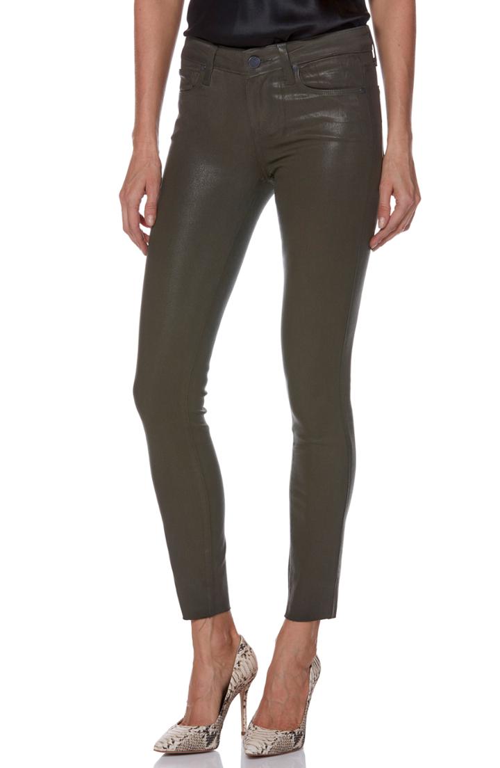 Women's Paige Transcend - Verdugo Coated Ankle Skinny Jeans