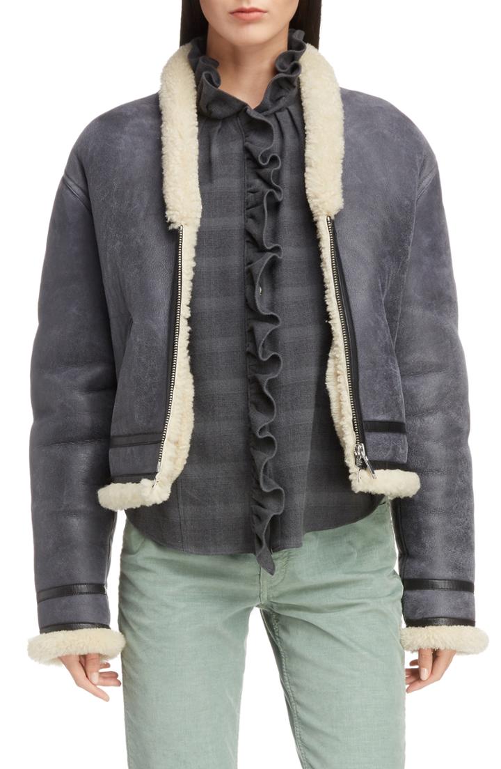 Women's Calvin Klein 205w39nyc X Pendleton Fringe Plaid Blanket Coat Us / 38 It - Black
