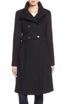 Women's Eliza J Wool Blend Long Military Coat