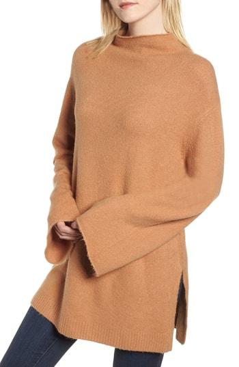 Women's Chelsea28 Mock Neck Tunic, Size - Brown