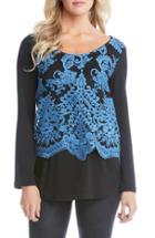 Women's Karen Kane Lace Overlay Jersey Top