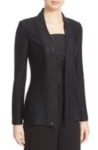 Women's St. John Collection Sequin Shimmer Twill Knit Jacket - Black
