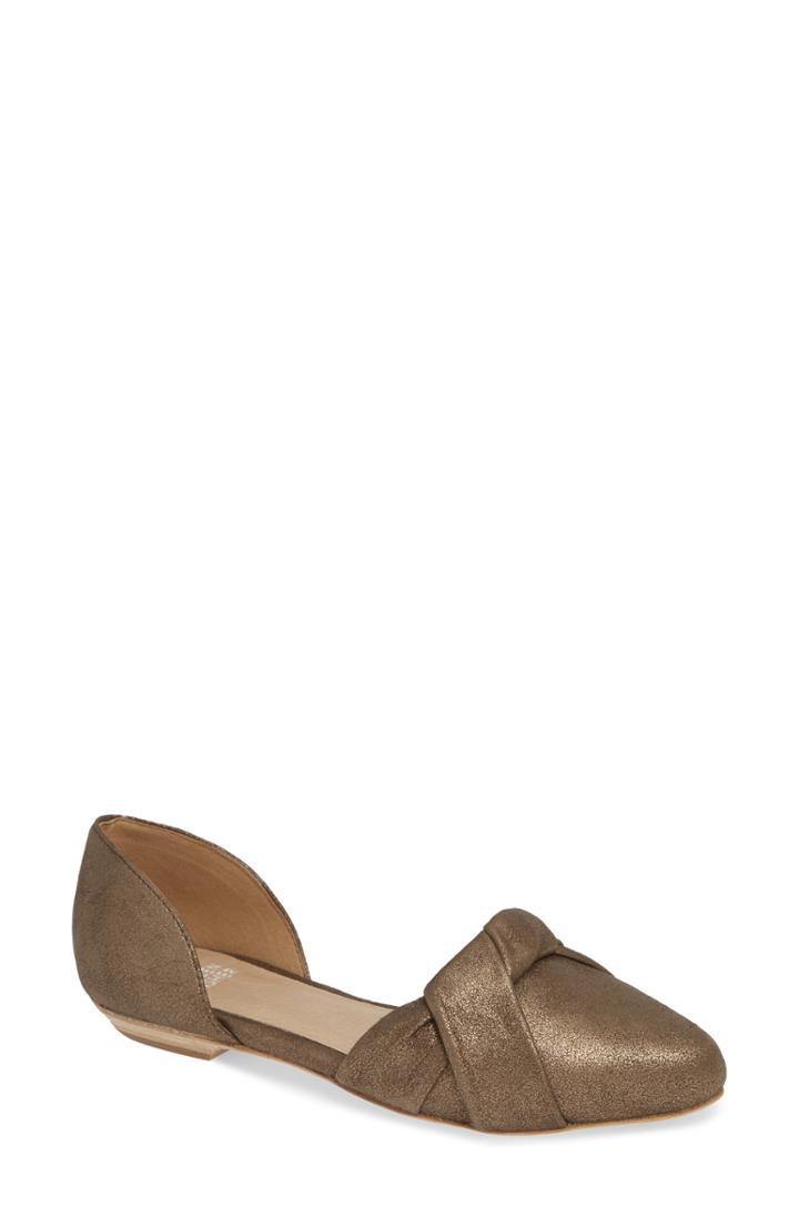 Women's Eileen Fisher D'orsay Flat .5 M - Brown