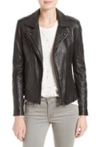 Women's Iro 'han' Lambskin Leather Moto Jacket Us / 38 Fr - Black