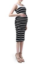 Women's Kimi And Kai 'jackie' Stripe Sleeveless Maternity Midi Dress