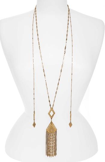 Women's Treasure & Bond Long Fringe Pendant Necklace