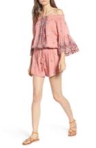 Women's Raga Endless Love Off The Shoulder Romper - Pink