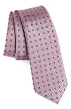 Men's Calibrate Descrete Geometric Silk Tie, Size - Pink