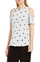 Women's Two By Vince Camuto Polka Dot Touches Cold Shoulder Tee