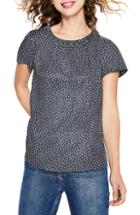 Women's Boden Gathered Neck Top - Grey