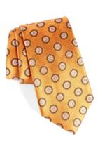 Men's Nordstrom Men's Shop Neat Medallion Silk Tie, Size X-long - Orange
