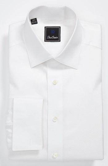 Men's David Donahue Fit Solid French Cuff Tuxedo Shirt