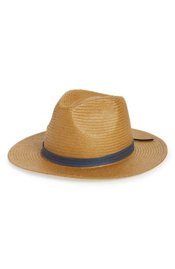 Women's Brixton Pacific Straw Fedora - Brown