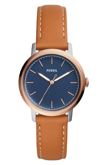 Women's Fossil Neely Leather Strap Watch, 34mm