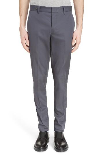 Men's Lanvin Ribbon Trim Chinos Eu - Grey