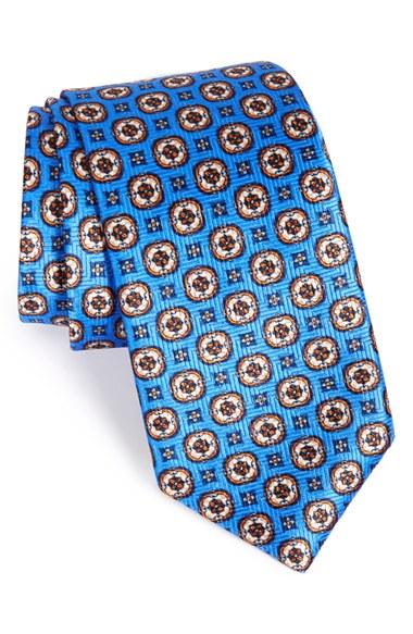 Men's Robert Talbott Medallion Silk Tie, Size - Blue