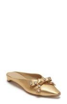 Women's Etienne Aigner Joy Embellished Bow Mule M - Metallic