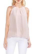 Women's Vince Camuto Sleeveless Metallic Clip Dot Top, Size - Pink