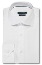 Men's Bugatchi Shaped Fit Solid Dress Shirt - White