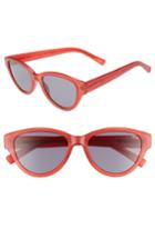 Women's Quay Australia Rizzo 55mm Cat Eye Sunglasses - Red/ Smoke