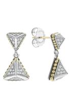 Women's Lagos Ksl Lux Double Diamond Pyramid Drop Earrings