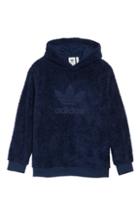 Men's Adidas Originals Adicolor Trefoil Recycled Fleece Hoodie - Blue