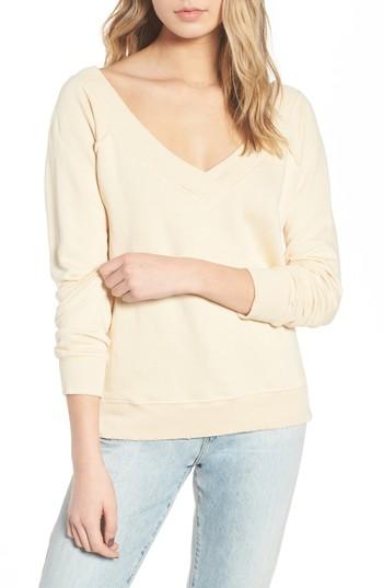 Women's N:philanthropy Mayer V-neck Sweatshirt - Yellow