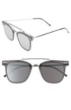 Women's Spitfire Ftl 54mm Flat Frame Sunglasses - Clear/ Silver/ Silver Mirror