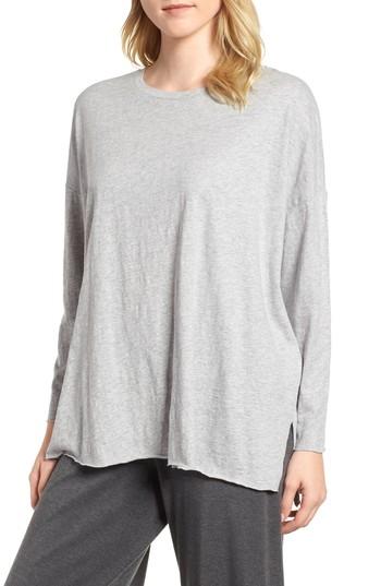 Women's Eileen Fisher Organic Cotton Tunic, Size - Grey
