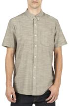 Men's Volcom Slub Oxford Shirt - Green