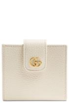 Women's Gucci Gg Marmont Leather Wallet - White
