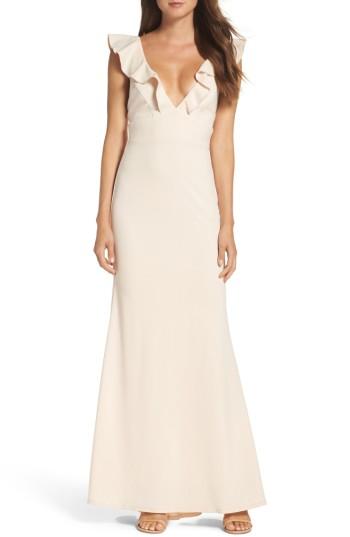 Women's Lulus Perfect Opportunity Ruffle Mermaid Gown