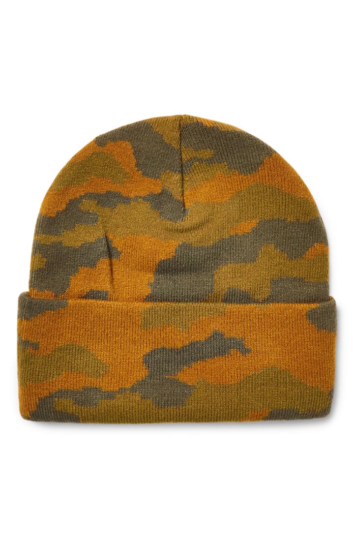 Men's Topman Camo Beanie - Green