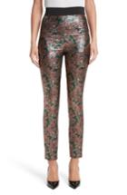 Women's Dolce & Gabbana Metallic Jacquard Leggings Us / 46 It - Pink