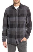 Men's Vans Hillcrest Polar Fleece Shirt Jacket, Size - Black
