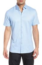 Men's Stone Rose Contemporary Fit Geo Tech Sport Shirt (m) - Blue