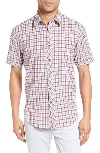 Men's James Campbell Fugit Check Sport Shirt - Red