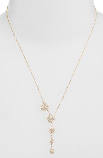 Women's Nordstrom Pave Starburst Y-necklace
