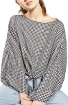 Women's Topshop Knot Gingham Top